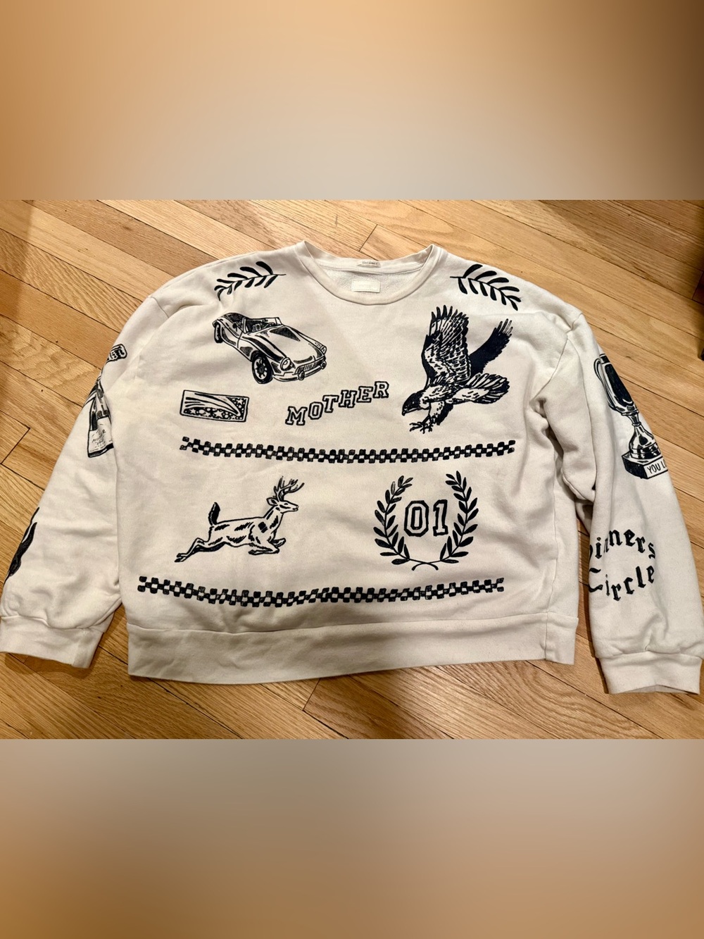 RARE Mother Denim sweatshirt - Winner’s circle - Picture 2 of 6